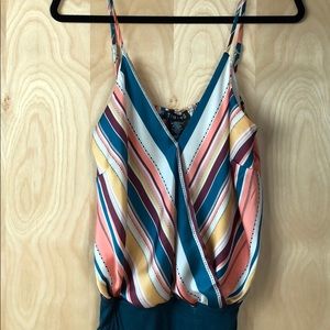 70s inspired multi-colored bodysuit